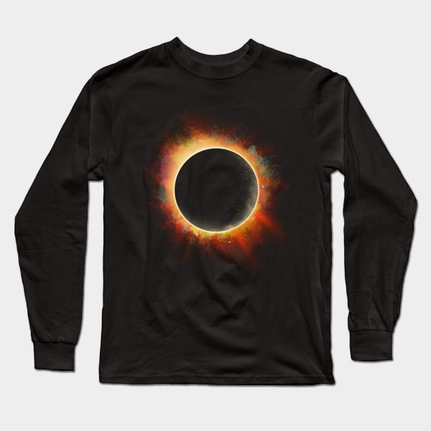 Color of Eclipse Long Sleeve T-Shirt by RonnCabardo
